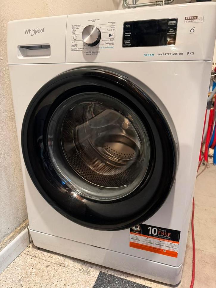 Machine à laver Whirlpool 6th Sense – 9 kg, Electroménager, Lave-linge, Utilisé, Chargeur frontal, 8 à 10 kg, 1200 à 1600 tours