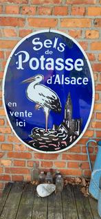 Emaille bord Zie foto's 80 cm x 60 cm, Ophalen of Verzenden, Gebruikt, Reclamebord