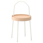Table d'appoint blanche IKEA BURVIK, Maison & Meubles, Enlèvement, Utilisé