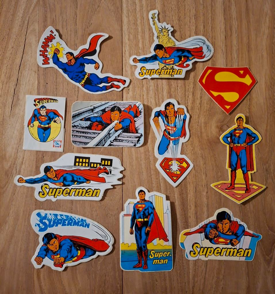 Lot d'autocollants Superman, Enlèvement ou Envoi, Comme neuf, Cinéma, Télévision ou Audiovisuel