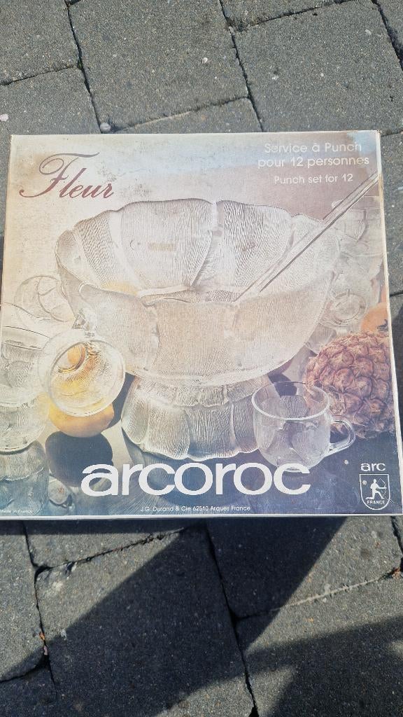 Vintage Punch kom set voor 12 personen, Ophalen, Zo goed als nieuw, Overige typen