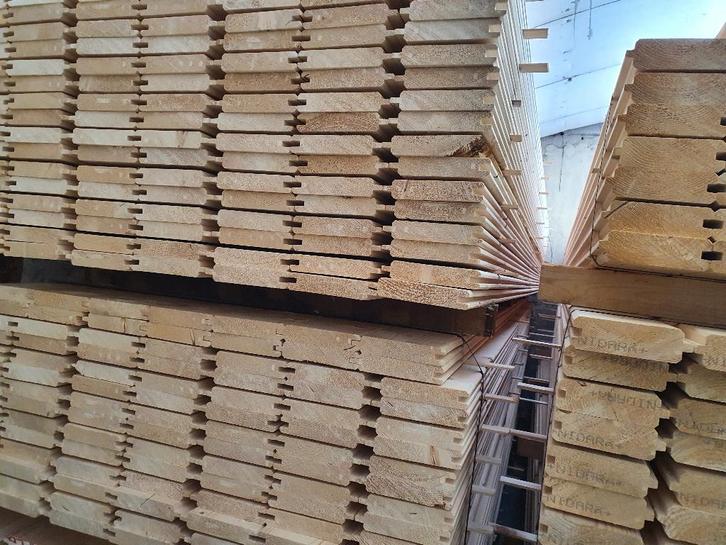 dikke blokhutdelen nieuw met v kant 28mm dik 130mm breed, Jardin & Terrasse, Abris de jardin, Neuf, Enlèvement