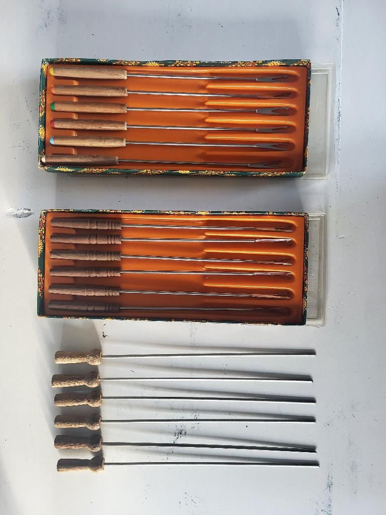 3 sets fondue stokjes, Ophalen of Verzenden, Nieuw, Fondue-accessoires
