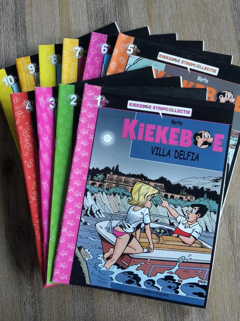 Complete set van 10 Kiekeboe strips, Merho, uit 2008, Série complète ou Série, Enlèvement ou Envoi, Utilisé