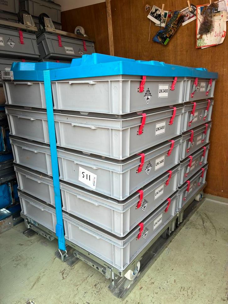 Compleet pallet euronormdozen. Hartwall, Auer, Rako., Doe-het-zelf en Bouw, Kratten en Dozen, Zo goed als nieuw, Bak of Kist, 100 cm of meer