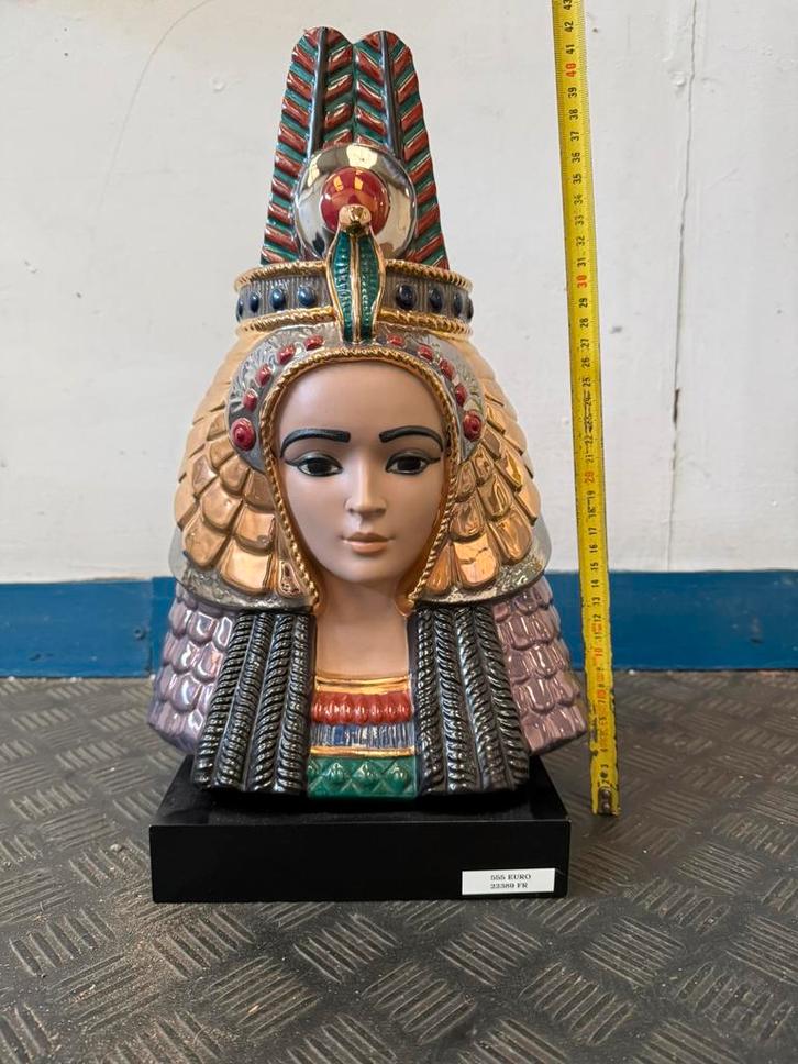 Egyptische buste - cleopatra, Huis en Inrichting, Woonaccessoires | Boeddhabeelden, Zo goed als nieuw, Ophalen