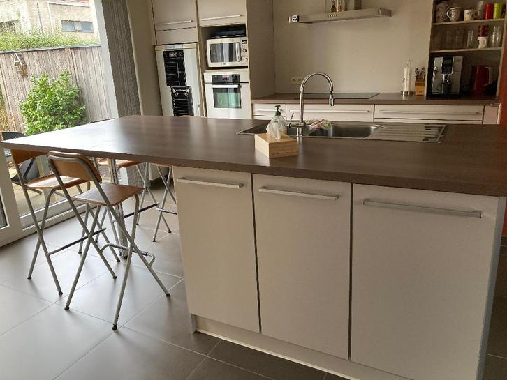 Keuken te koop, Huis en Inrichting, Keuken | Complete keukens, Gebruikt, Overige typen, Crème, Overige materialen, Ophalen