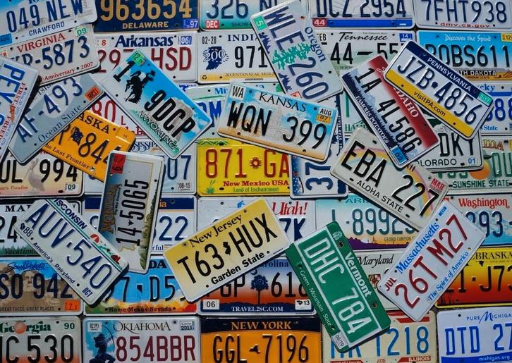 Nummerplaat plaque d'immatriculation USA special, Verzamelen, Overige Verzamelen, Gebruikt, Ophalen of Verzenden