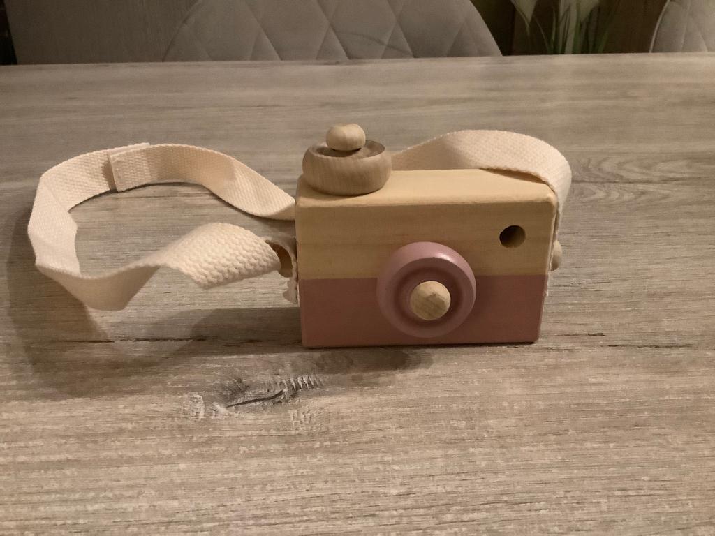 Caméra jouet en bois (6x9 cm), Enfants & Bébés, Enlèvement ou Envoi, Comme neuf, Autres types