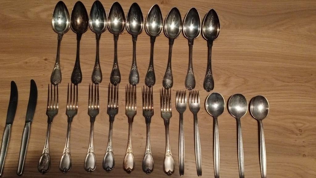 Mooi  Antieke Verzilverd bestek lot 100, Verzenden