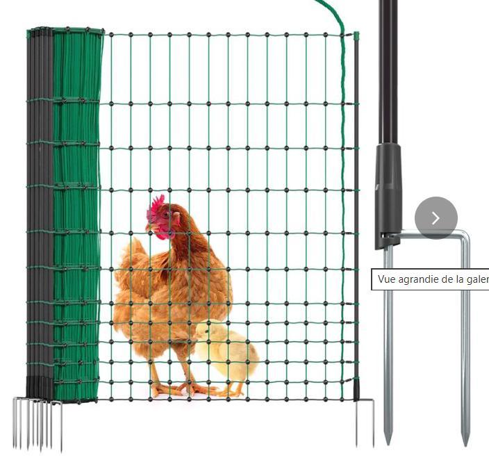 Clôture amovible nylon électrifiable pour poules ou chiens, Dieren en Toebehoren, Honden-accessoires, Gebruikt, Ophalen