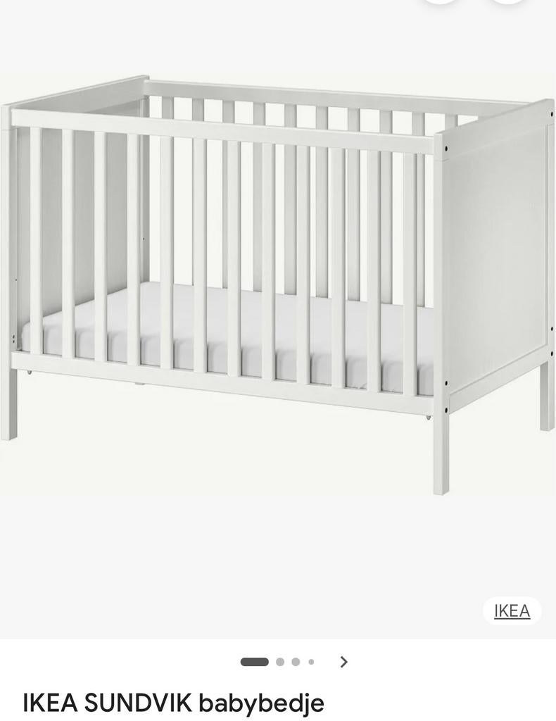 Lit bébé Ikea Sundvik et matelas bébé Vyssa - Parfait état, Enlèvement, Utilisé