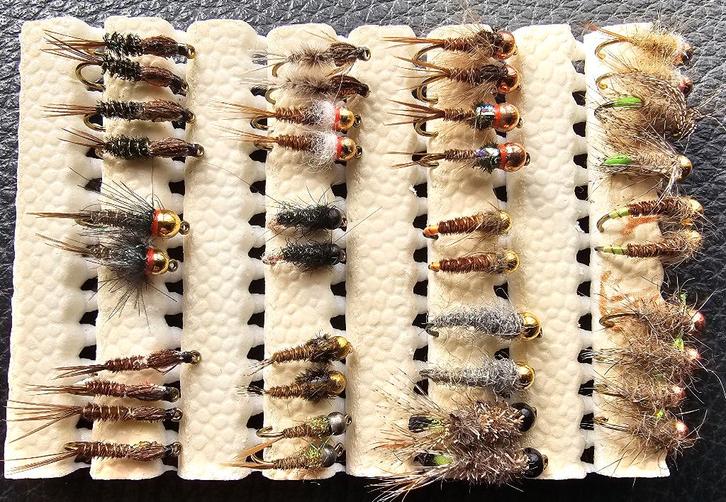 Setje supernimfen voor Ardennen/Eifel gebied, Watersport en Boten, Hengelsport | Vliegvissen, Nieuw, Haak, Ophalen of Verzenden