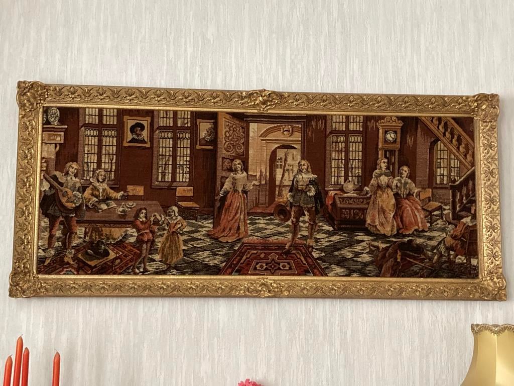 Grande tapisserie décorative - vers 1900 - 1950, Enlèvement