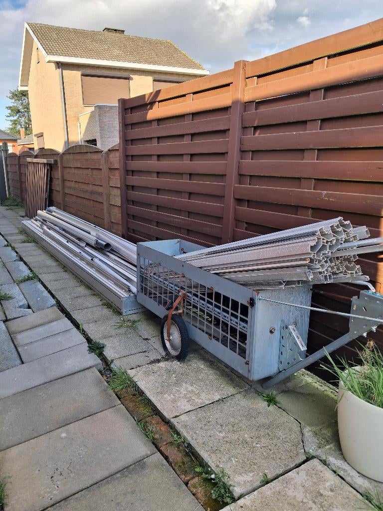 Alluminium serre, Tuin en Terras, Kassen, Gebruikt, Kweekkas, Aluminium, Glas, Ophalen