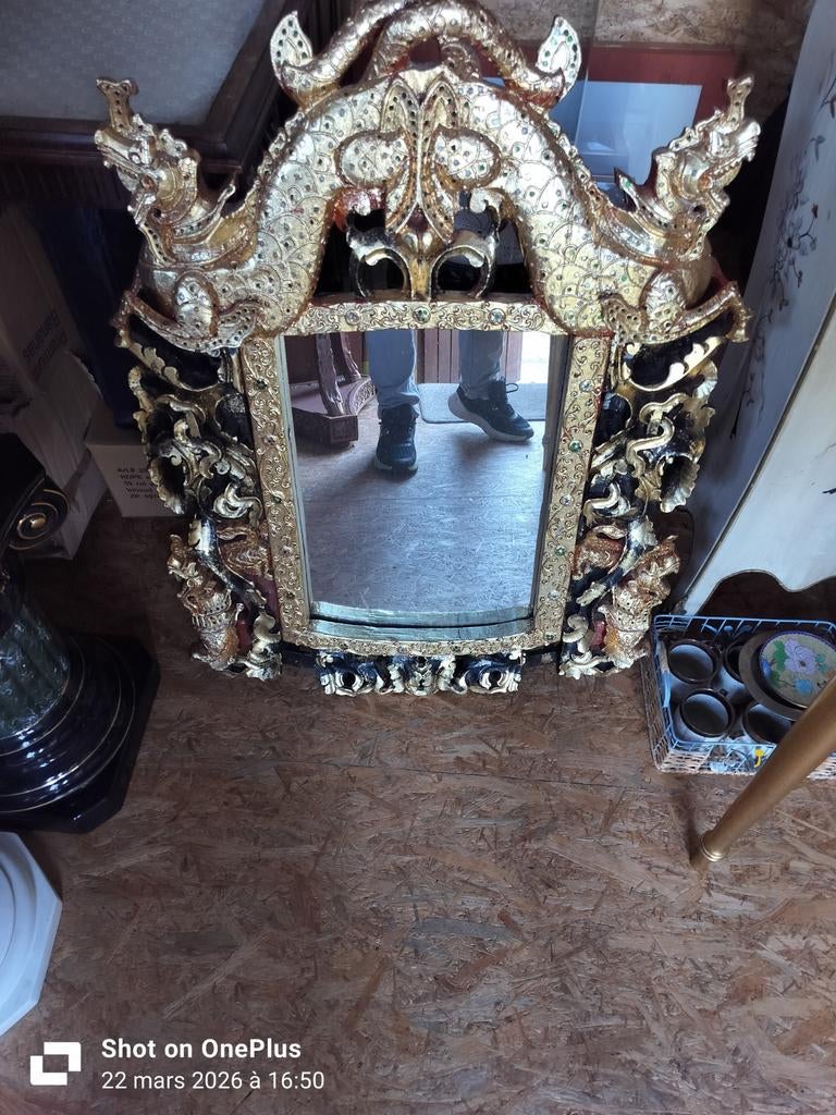 Ancien miroir bilanais, Antiquités & Art, Antiquités | Miroirs, Enlèvement