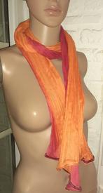 sjaal vintage ombre oranje en roze met pailletten, Enlèvement ou Envoi, Neuf, Écharpe