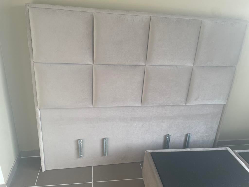 Boxspring van 1m60  met opbergruimte, Maison & Meubles, Chambre à coucher | Lits, Tissu, Enlèvement, Utilisé, Deux personnes