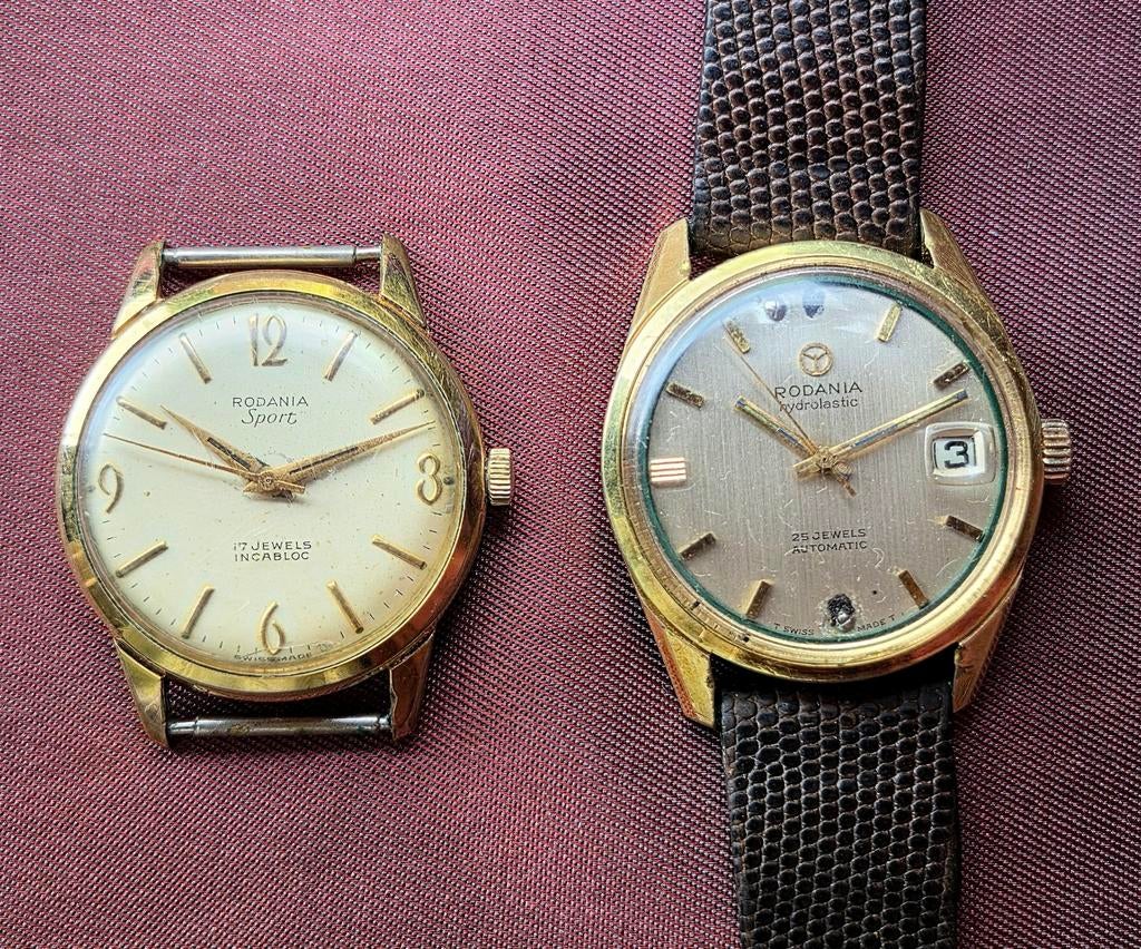 Lot 2 Montres Vintage RODANIA, Enlèvement