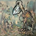 Peinture Art Brut encadrée de 58 cm sur 56 signée, Antiquités & Art, Enlèvement