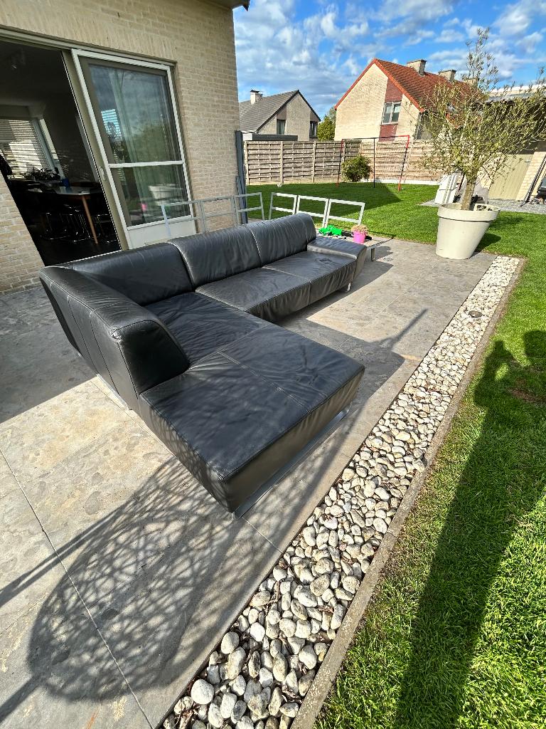 Lederen hoeksalon, Ophalen, Gebruikt, Leer