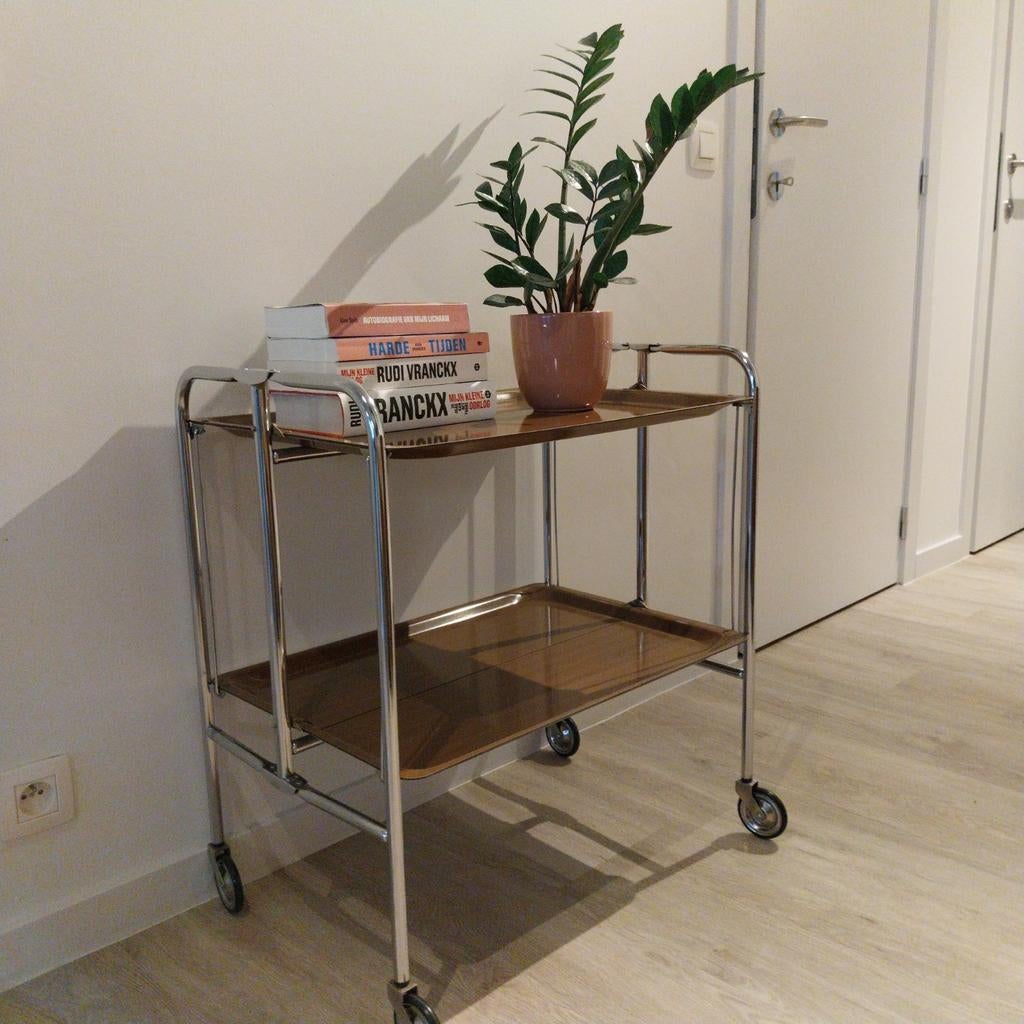 Trolley, Roltafel, serveerwagen, bijzettafel, Ophalen
