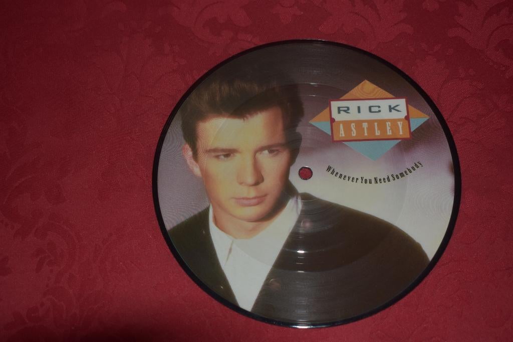 speciale persing 45t van Rick Astley, Cd's en Dvd's, Vinyl | Pop, Zo goed als nieuw, Picture disc, 1970 - 1979, Ophalen of Verzenden