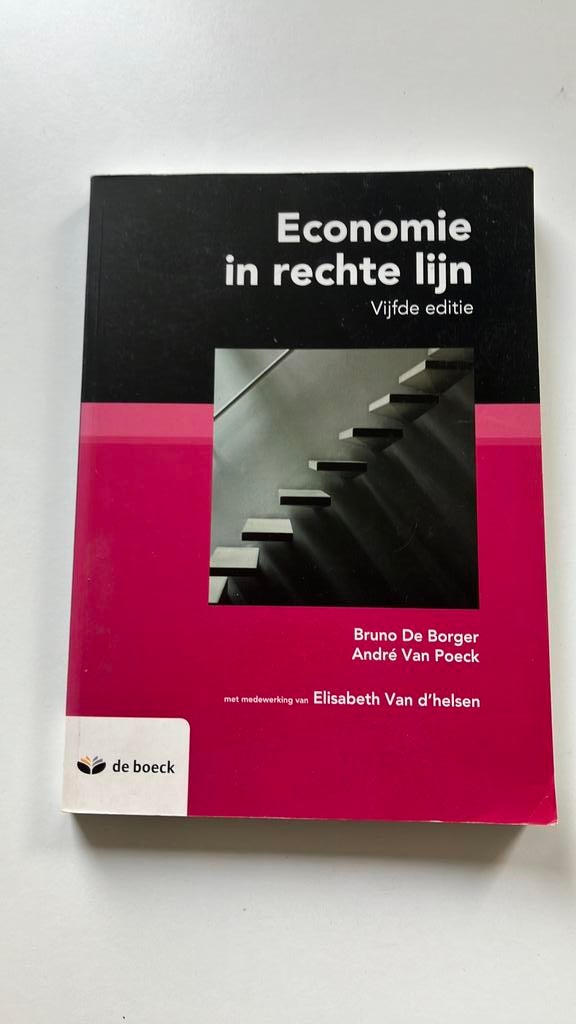 Bruno de Borger - Economie in rechte lijn, Ophalen of Verzenden, Nederlands, Bruno de Borger; Andre Van Poeck