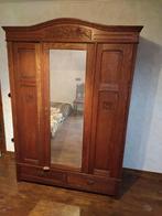 Antieke kleerkast met spiegel, Antiek en Kunst, Ophalen