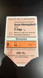 Ticket Borussia Mönchengladbach - Club Brugge 1977, Gebruikt, Poster, Plaatje of Sticker