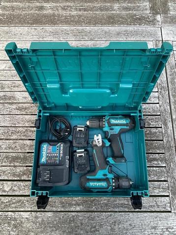 2 (schroef-)boormachines Makita met batterijen en lader beschikbaar voor biedingen