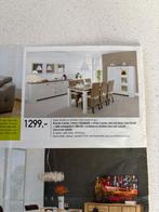 Table salle à manger et 6 chaises, Enlèvement, Comme neuf, Imitation chêne blanchi et gris, 6 à 8 chaises