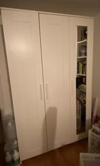 IKEA BRIMNES Kleerkast met 3 deuren, wit, 117x190 cm, Ophalen, Gebruikt, 100 tot 150 cm, 150 tot 200 cm