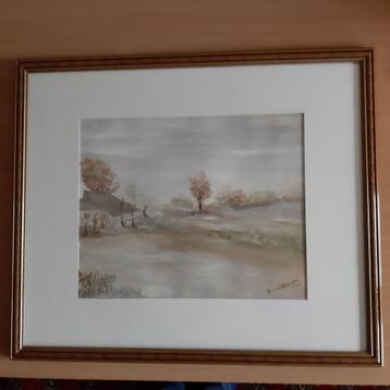 Schilderij: "Winter in Brabant". beschikbaar voor biedingen