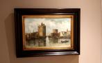 Schilderij C. Jacobs - Le vieux port de la Rochelle, Antiek en Kunst, Kunst | Schilderijen | Klassiek, Ophalen