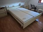 Bed 140x200, Ophalen, Gebruikt, Wit, Tweepersoons