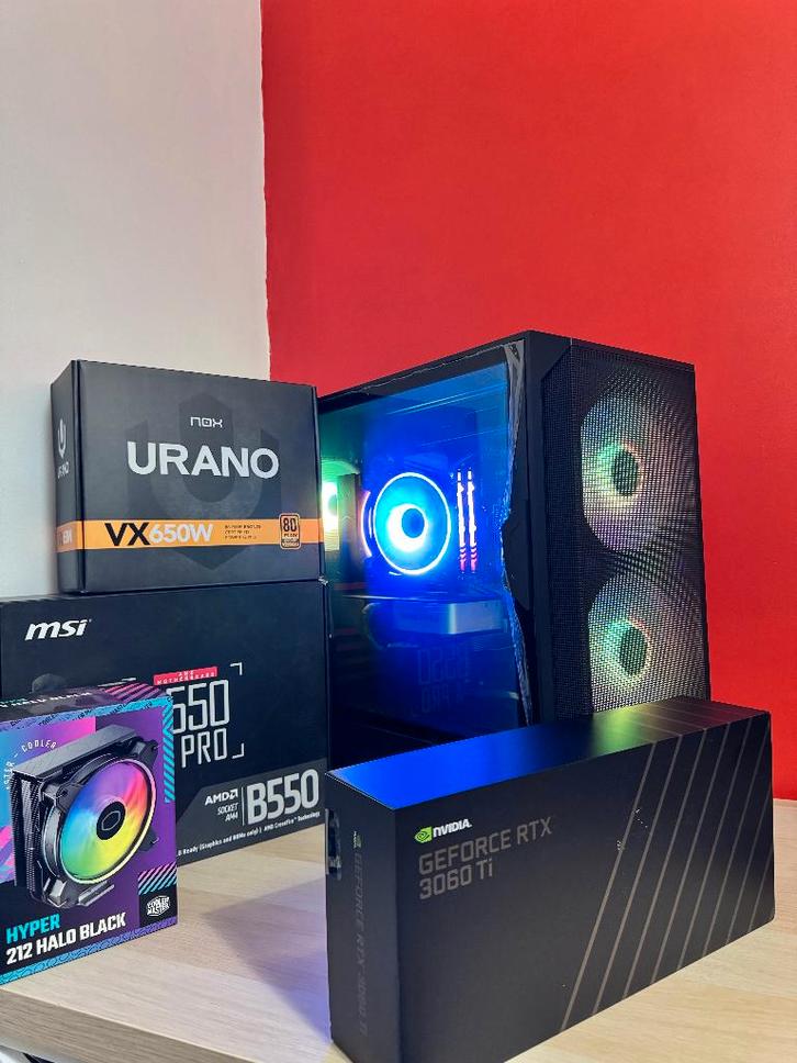 ‼️Gaming PC – Ryzen 5 5600X – RTX 3060 Ti - Windows 11 Pro, Computers en Software, Desktop Pc's, Zo goed als nieuw, 4 Ghz of meer