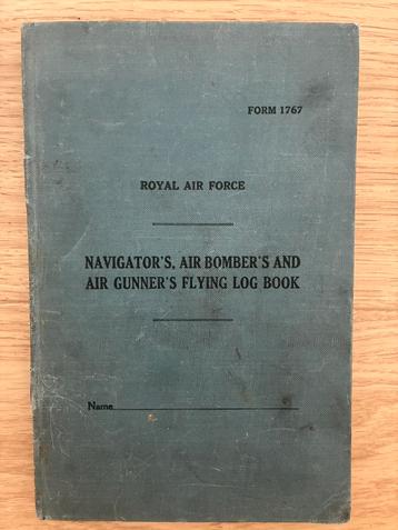 Royal Air Force logbook for navigators , air bombers etc beschikbaar voor biedingen