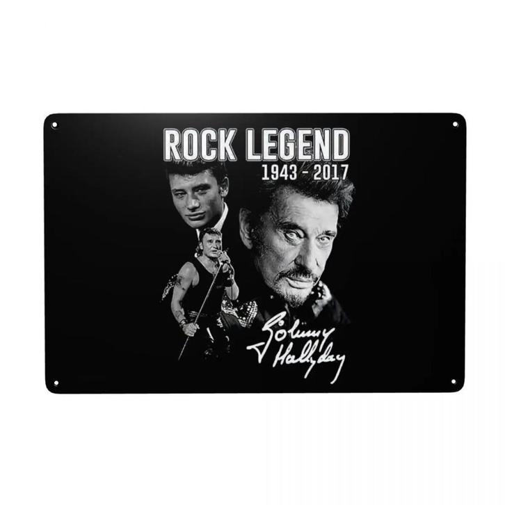 Johnny Hallyday metalen plaat, Verzamelen, Complete verzamelingen en Collecties, Ophalen of Verzenden