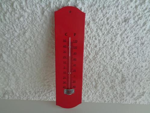 Thermomètre intérieur métal  rouge., Maison & Meubles, Accessoires pour la Maison | Thermomètres, Utilisé, Thermomètre Intérieur