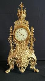 (20) Zware Franse bronzen pendule in Regency-stijl 1890, Antiek en Kunst, Antiek | Klokken, Ophalen of Verzenden