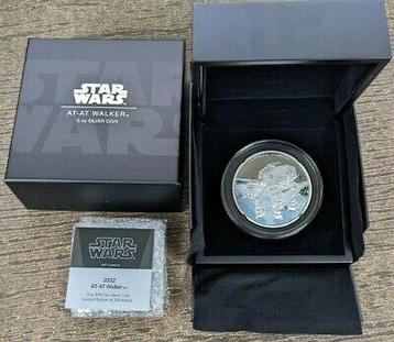 Pièce 5 oz en argent colorisé Niue Star Wars AT-AT Walker