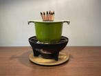 Le Creuset Fondue, Huis en Inrichting, Gebruikt, Gietijzer, Pannenset, Ophalen of Verzenden