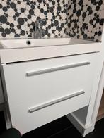 Meubel 60 cm lavabo en kraan en spiegel, Ophalen, Zo goed als nieuw