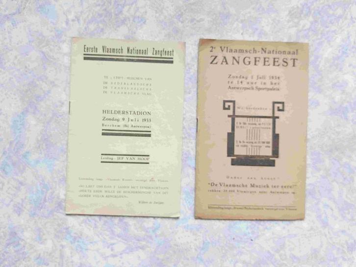 Vlaanderen Zangfeest 1933 Verbond Staf De Clercq 1934 Leeuw, Boeken, Tijdschriften en Kranten, Gelezen, Muziek, Film of Tv, Verzenden