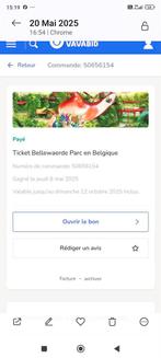 4 place pour belowarde parc Belgique