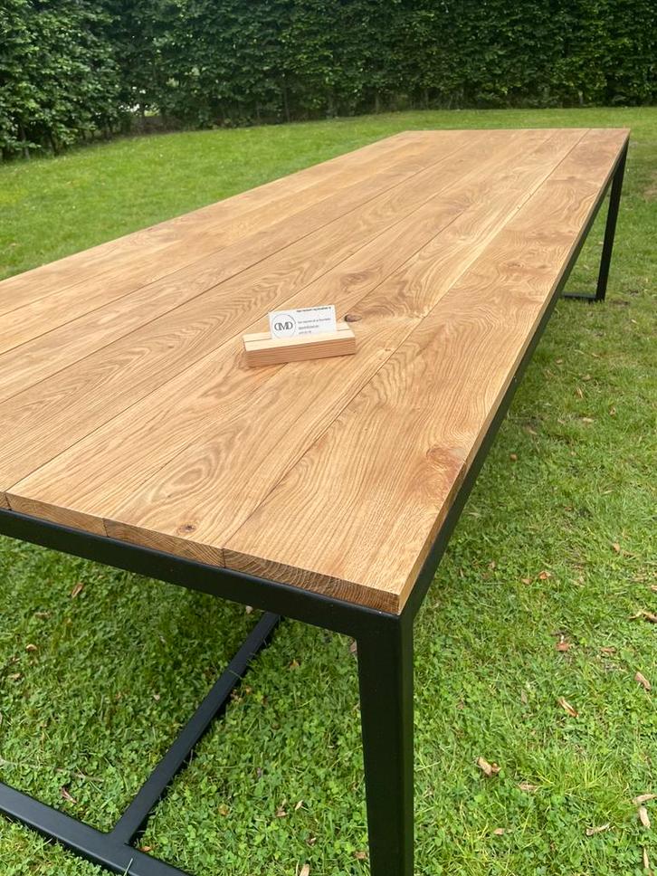 ✨ Eiken eettafel /tuintafel – Op Maat, Tuin en Terras, Tuintafels, Nieuw, Rechthoekig, Hout, Ophalen