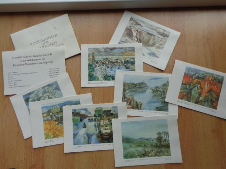 NVA / DDR Kunst in map + herinneringskaart 20 J NVA, Verzamelen, Militaria | Algemeen, Landmacht, Kunstobject, Ophalen of Verzenden