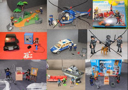 playmobil politie en brandweer sets, Kinderen en Baby's, Speelgoed | Playmobil, Gebruikt, Complete set, Ophalen of Verzenden