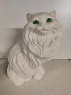 Vintage beeld van een kat in porselein, Verzamelen, Ophalen of Verzenden, Gebruikt